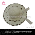 lady hats with bowknot plain color ladies woven sun hat